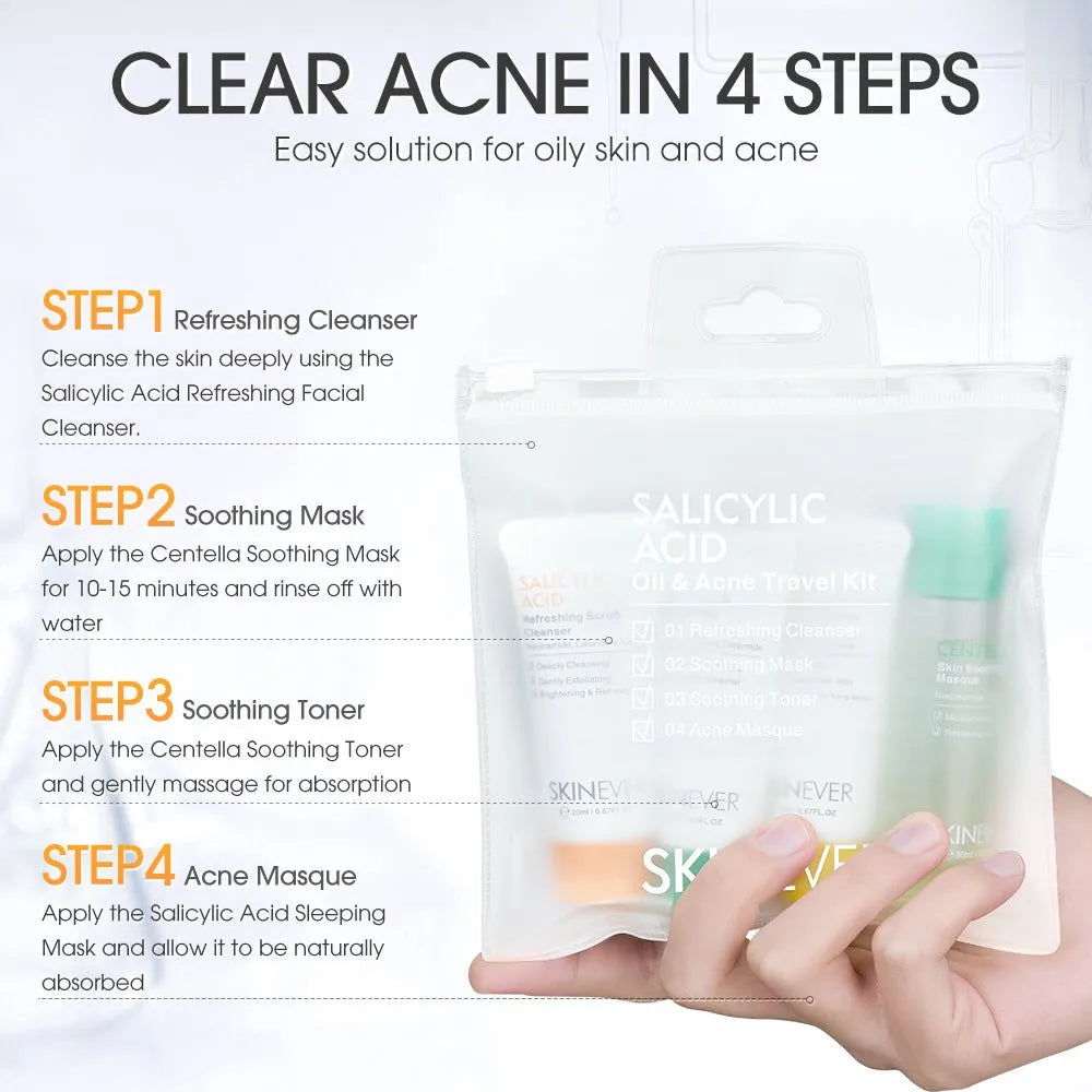SKINEVER Salicylic Acid Oil & Acne Travel Kit
