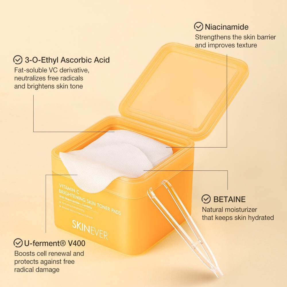 VITAMIN C BRIGHTENING SKIN TONER PADS