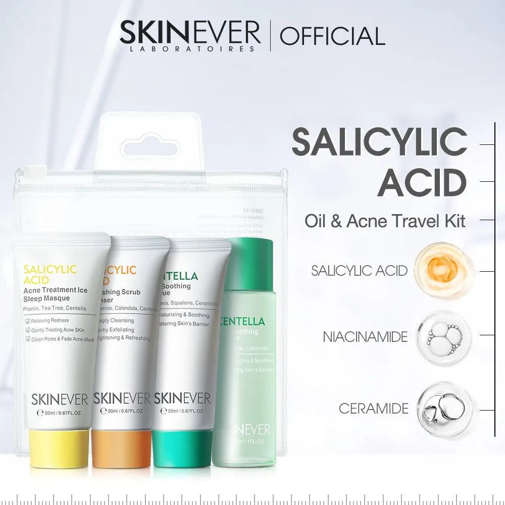 SKINEVER Salicylic Acid Oil & Acne Travel Kit